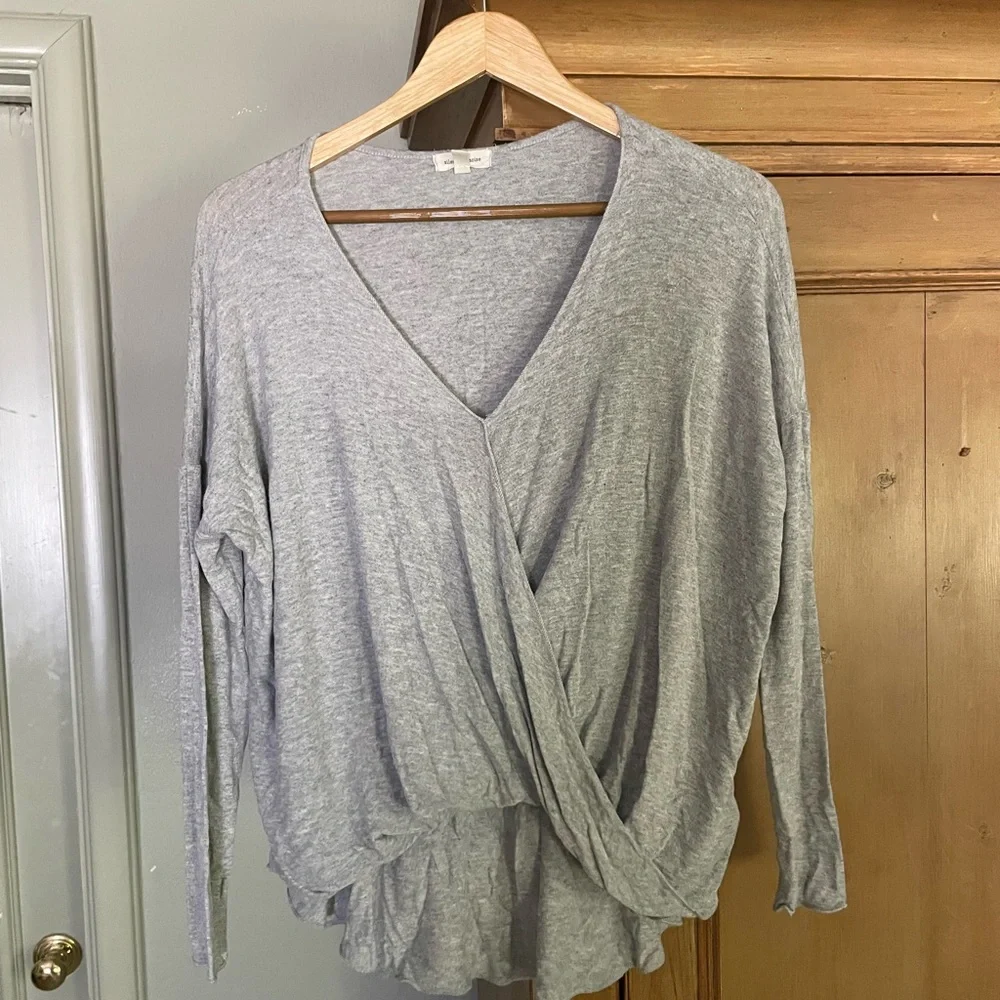 SILENCE + NOISE long sleeve t shirt - grey - Picture 1 of 2